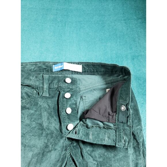 Old Navy Jeans Youth Size 14 Plus Green Stretch Corduroy Pants High Rise Flared - Picture 5 of 12